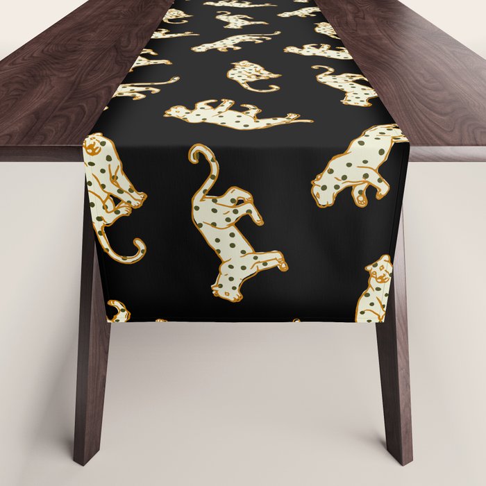 Leopard at Night Table Runner Gallery Image 1