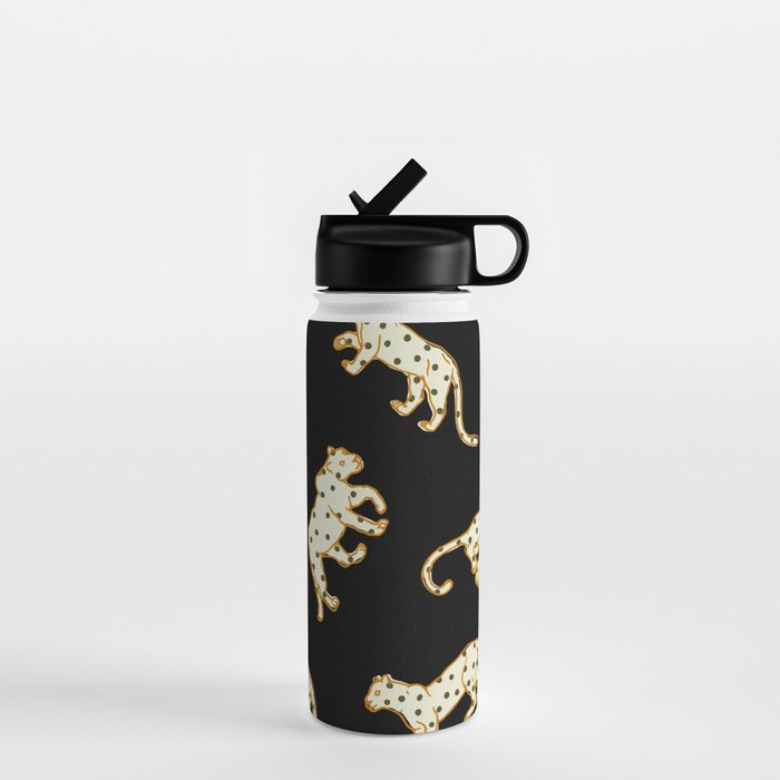 Leopard at Night Water Bottle Gallery Image 1