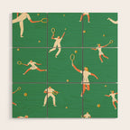 Tennis players Wood Wall Art Gallery Image 1