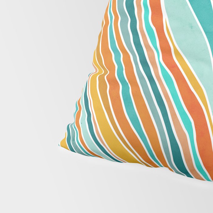 Colorful Summer Stripes Pillow Sham Gallery Image 4