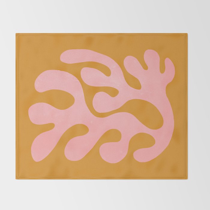 Lilac & Sundown: Matisse Paper Cutouts 03 Throw Blanket Gallery Image 2