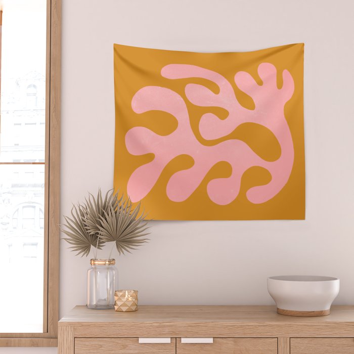 Lilac & Sundown: Matisse Paper Cutouts 03 Wall Tapestry Gallery Image 2