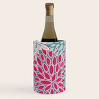 Festive, Floral Prints, Bright Pink, Teal and Green Wine Chiller Gallery Image 3