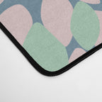 Festive, Floral Prints, Bright Pink, Teal and Green Desk Mat Gallery Image 4