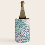 Festive, Floral Prints, Bright Pink, Teal and Green Wine Chiller Gallery Image 2