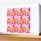 Mid Century Modern Shapes - Pink Wall Mural Gallery Image 2