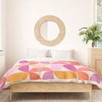 Mid Century Modern Shapes - Pink Duvet Cover Gallery Image 3