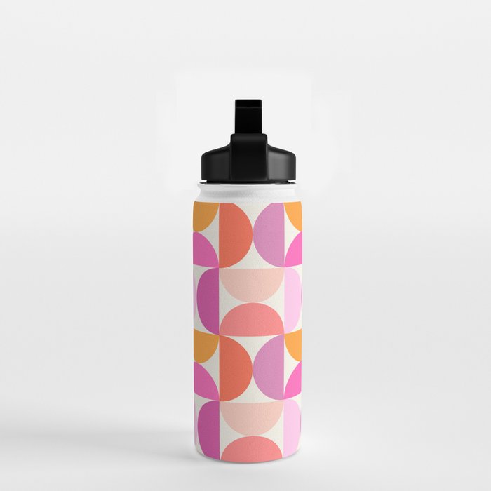 Mid Century Modern Shapes - Pink Water Bottle Gallery Image 2