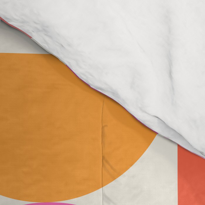 Mid Century Modern Shapes - Pink Comforter Gallery Image 4