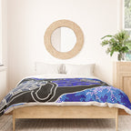 Authentic Aboriginal Art - Baby Sea Turtles Duvet Cover Gallery Image 3