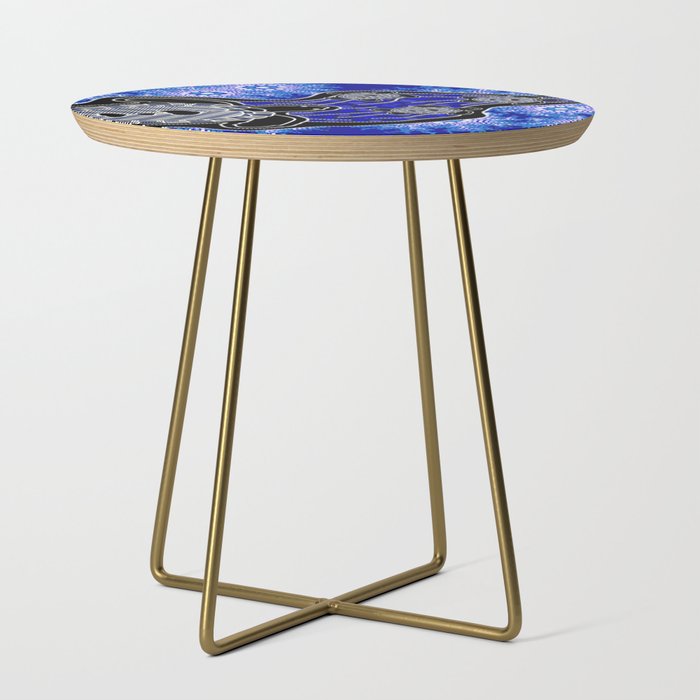 Authentic Aboriginal Art - Baby Sea Turtles Side Table Gallery Image 1