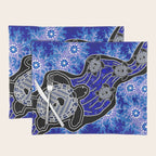 Authentic Aboriginal Art - Baby Sea Turtles Placemat Gallery Image 1