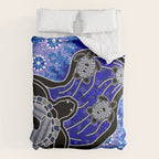 Authentic Aboriginal Art - Baby Sea Turtles Comforter Gallery Image 6