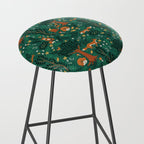 Foxes Playing in the Emerald Forest Stool Gallery Image 2