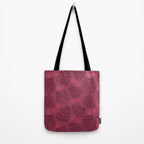 Winter & Woodsy Pine Trees in Ruby Red Tote Bag Gallery Image 2