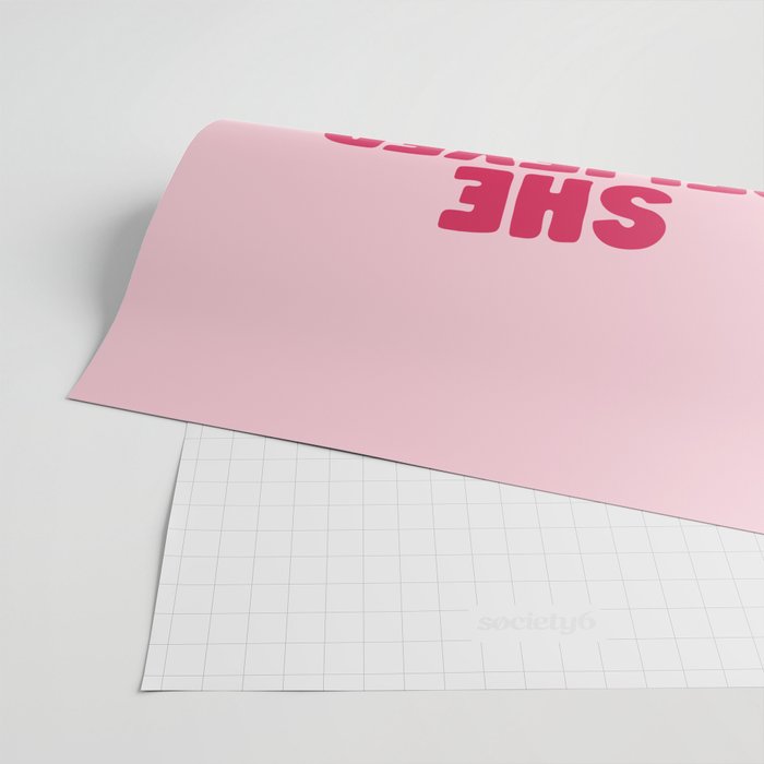 She Believed She Could So She Did in Pink Wrapping Paper Gallery Image 2