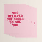 She Believed She Could So She Did in Pink Wrapping Paper Gallery Image 3