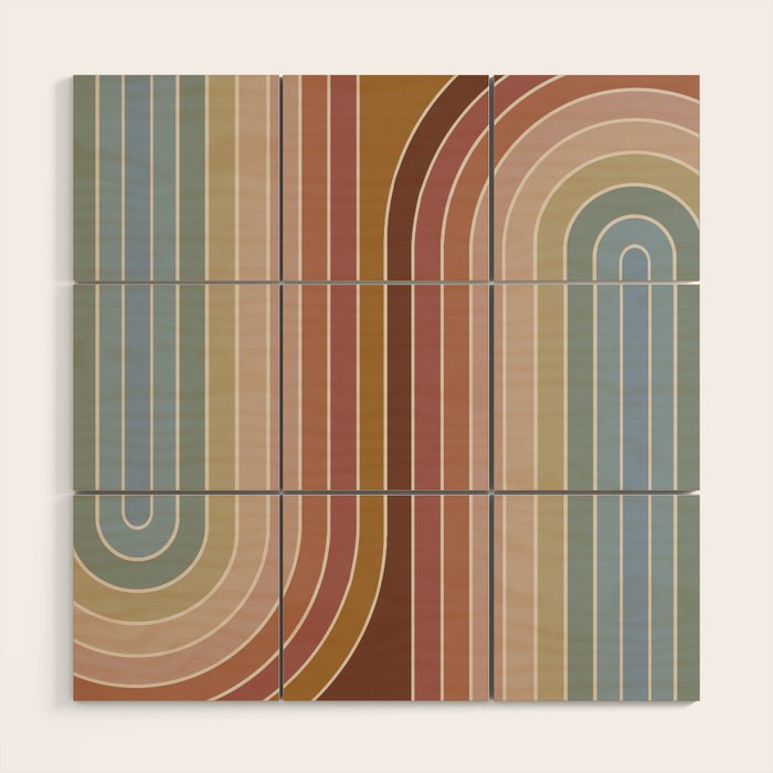 Gradient Curvature IX Wood Wall Art Gallery Image 1