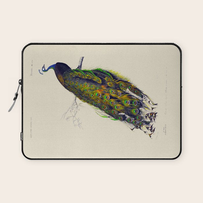 Vintage Peacock Laptop Sleeve Gallery Image 1