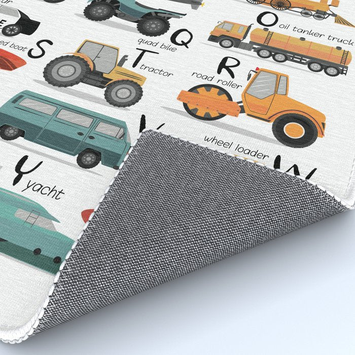 Colourful transportation alphabet Rug Gallery Image 4