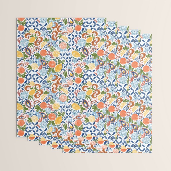 Sunny Coastal Escape Wrapping Paper Gallery Image 3