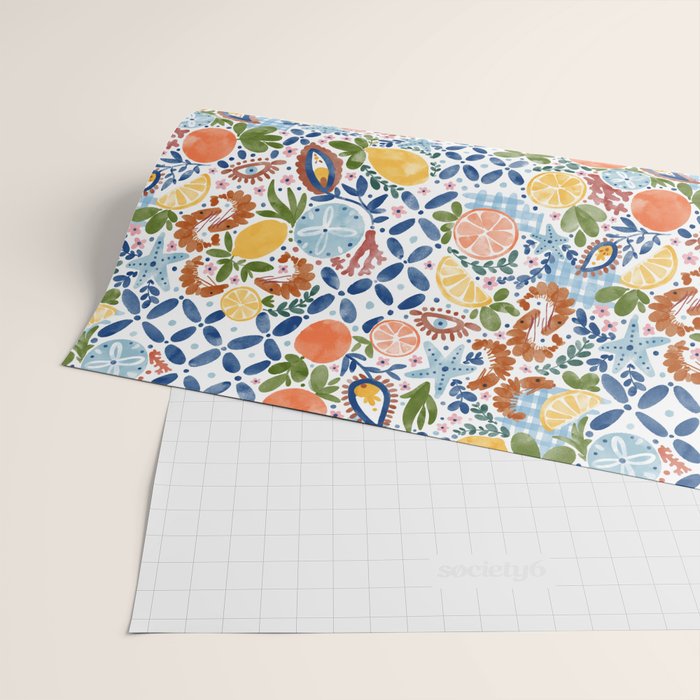 Sunny Coastal Escape Wrapping Paper Gallery Image 2