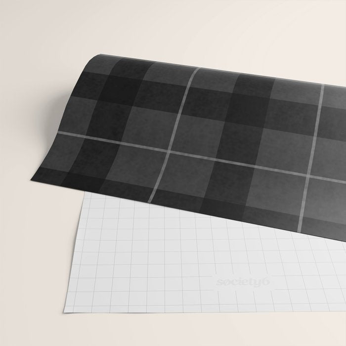Black And Gray Plaid Wrapping Paper Gallery Image 2