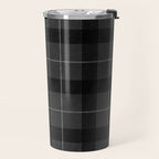Black And Gray Plaid Travel Mug Gallery Image 2