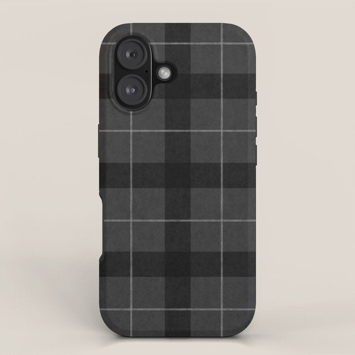 Black And Gray Plaid iPhone Case Gallery Image 1