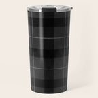 Black And Gray Plaid Travel Mug Gallery Image 1