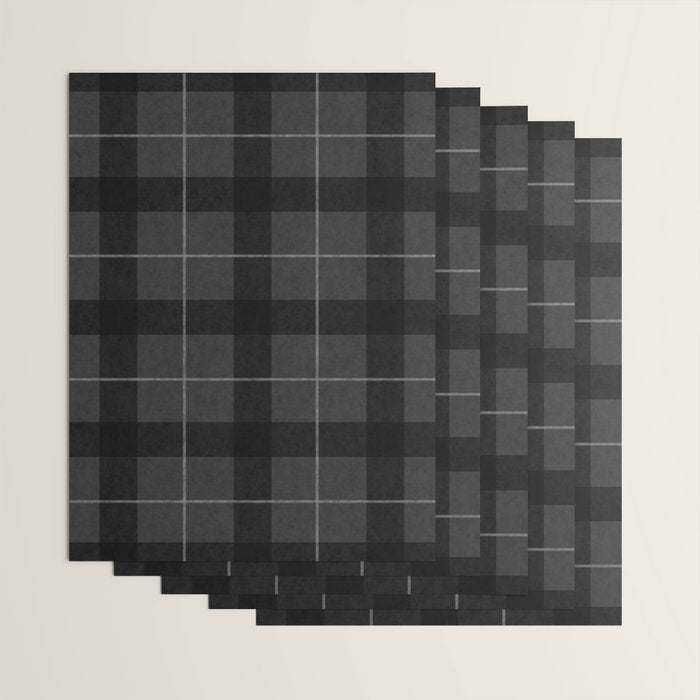 Black And Gray Plaid Wrapping Paper Gallery Image 3