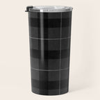 Black And Gray Plaid Travel Mug Gallery Image 3