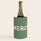 Merci French Retro Hand Lettering Wine Chiller Gallery Image 1