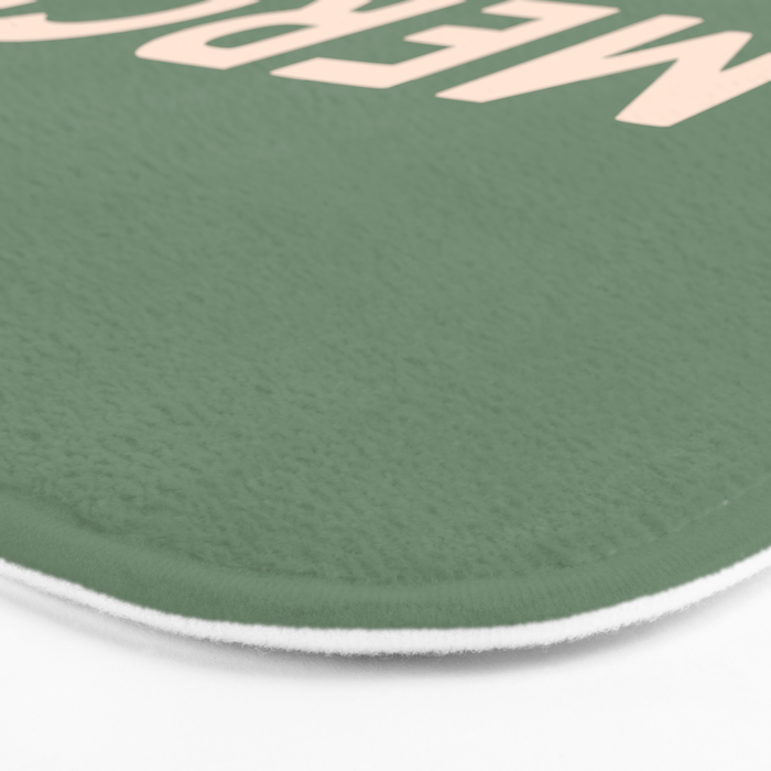 Merci French Retro Hand Lettering Bath Mat Gallery Image 3