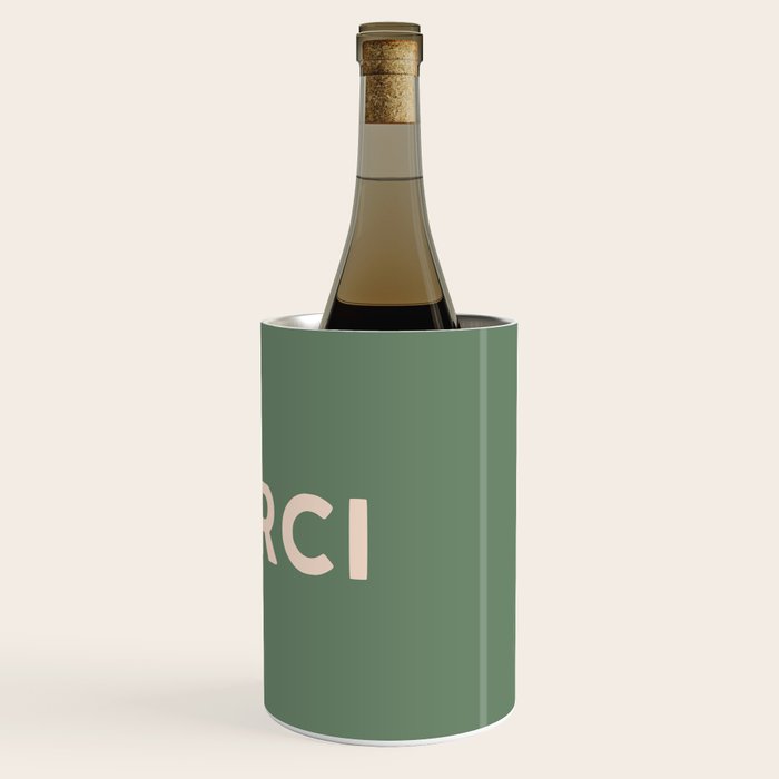 Merci French Retro Hand Lettering Wine Chiller Gallery Image 3