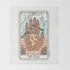 PIZZA READING (DARK) Throw Blanket Gallery Image 2