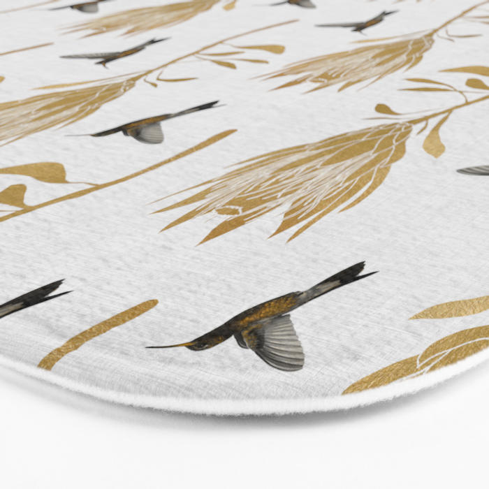Hummingbird & Flower I Bath Mat Gallery Image 3