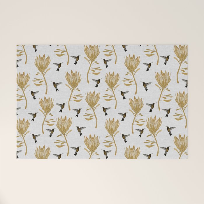 Hummingbird & Flower I Welcome Mat Gallery Image 1