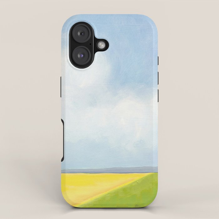 Abstract Landscape With Flowers and Blue Sky iPhone Case Gallery Image 1