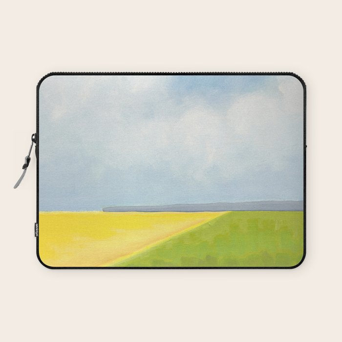 Abstract Landscape With Flowers and Blue Sky Laptop Sleeve Gallery Image 1