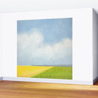 Abstract Landscape With Flowers and Blue Sky Wall Mural Gallery Image 2