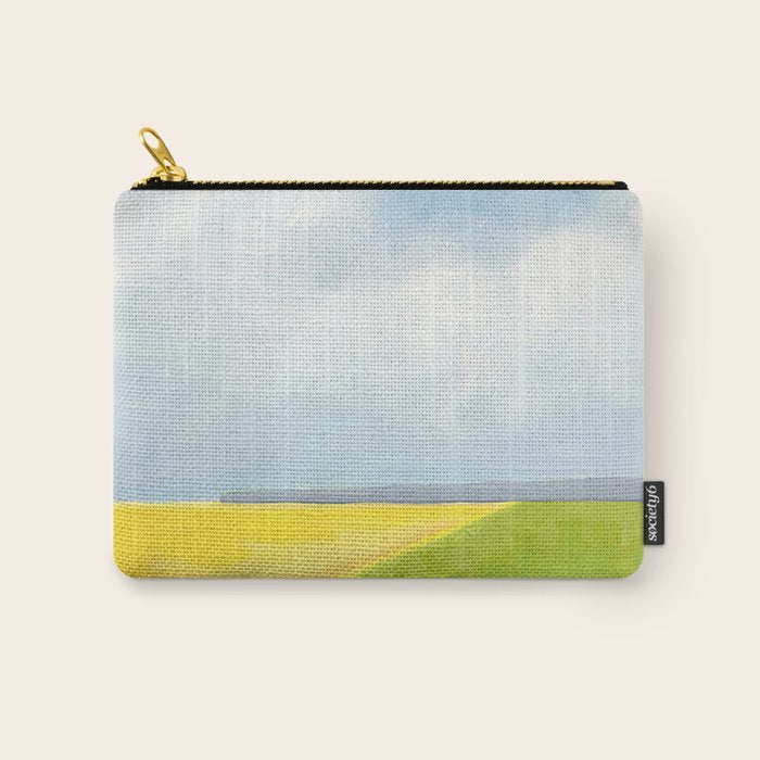 Abstract Landscape With Flowers and Blue Sky Carry All Pouch Gallery Image 1