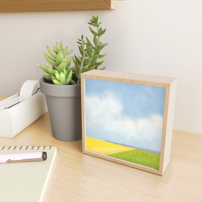 Abstract Landscape With Flowers and Blue Sky Mini Art Print Gallery Image 2