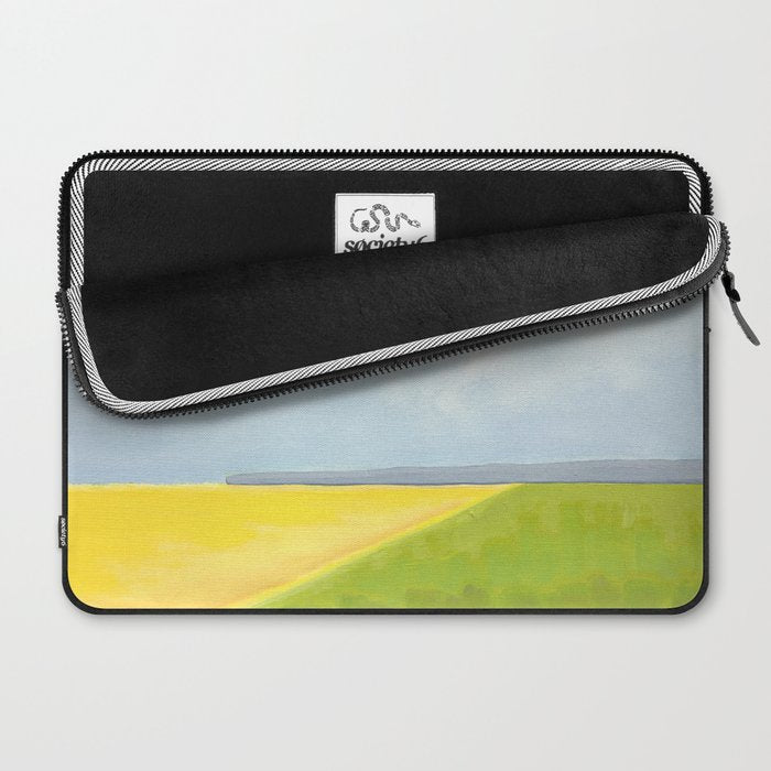 Abstract Landscape With Flowers and Blue Sky Laptop Sleeve Gallery Image 2