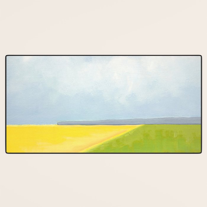 Abstract Landscape With Flowers and Blue Sky Desk Mat Gallery Image 3