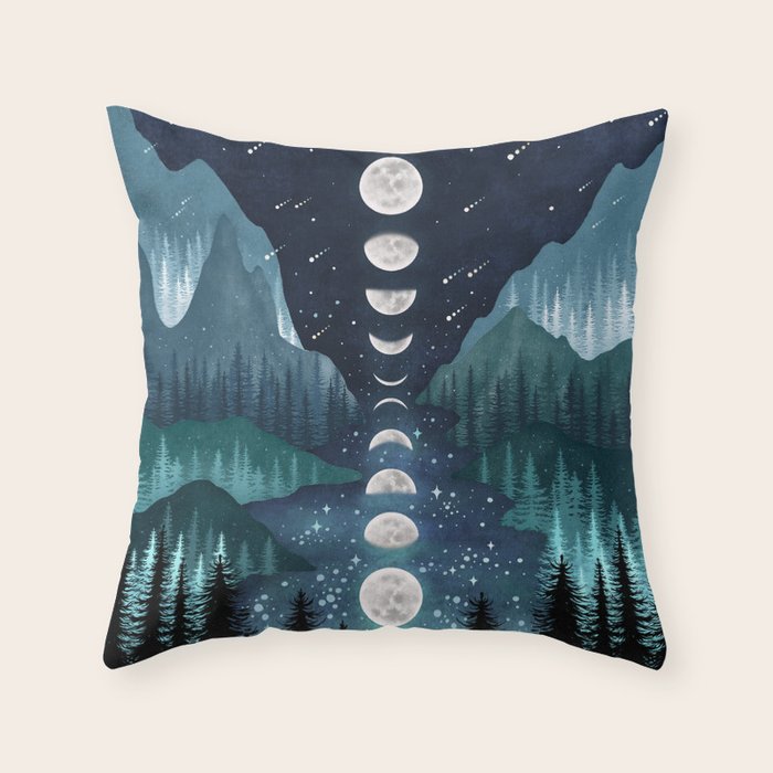 River & Sky Throw Pillow Gallery Image 1