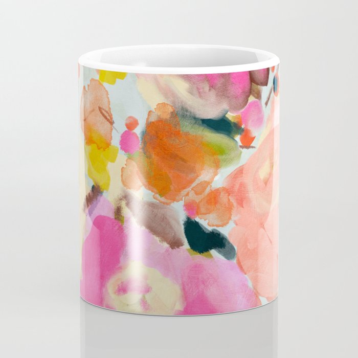 floral bouquet from above abstract art Coffee Mug Gallery Image 4