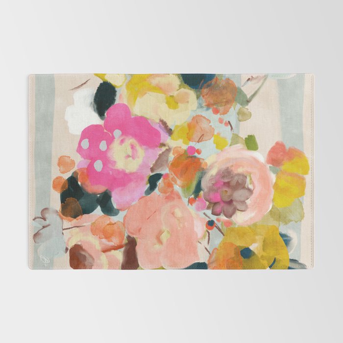 floral bouquet from above abstract art Rug Gallery Image 2