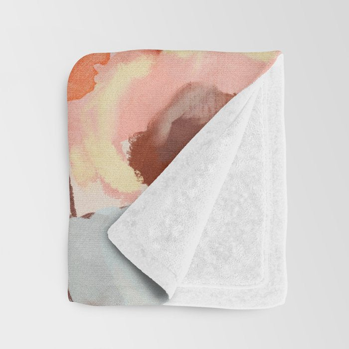 floral bouquet from above abstract art Throw Blanket Gallery Image 3