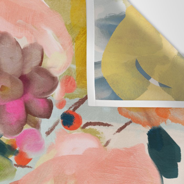 floral bouquet from above abstract art Wall Tapestry Gallery Image 3